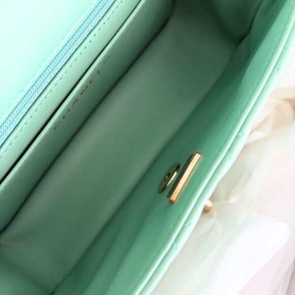 NEW Chanel top handle mini rectangular flap - 23P - Picture 8 of 10